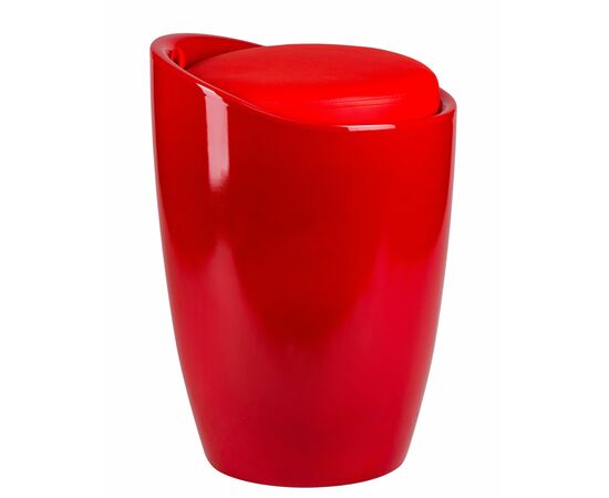 Табурет с местом для хранения LM-1100, красный, Вариант: красный, изображение 3 | Интернет магазин мебели и декора LifeDekor