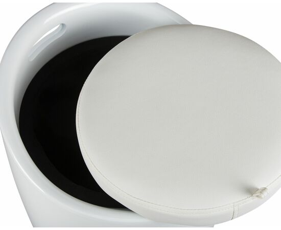 Табурет с местом для хранения LM-1100, белый, Вариант: белый, изображение 7 | Интернет магазин мебели и декора LifeDekor