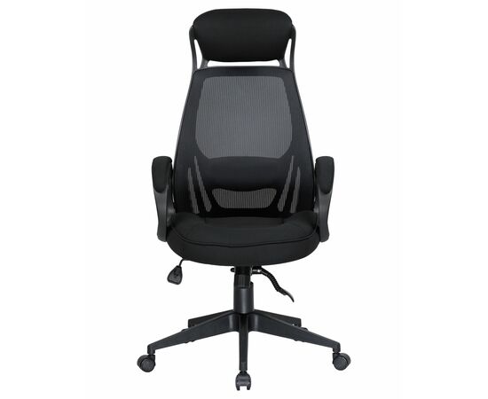 Офисное кресло для руководителей DOBRIN STEVEN BLACK, чёрный пластик, чёрная ткань, Вариант: чёрный пластик, чёрная ткань, изображение 6 | Интернет магазин мебели и декора LifeDekor