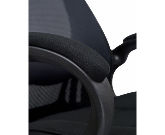 Офисное кресло для руководителей DOBRIN STEVEN BLACK, чёрный пластик, чёрная ткань, Вариант: чёрный пластик, чёрная ткань, изображение 8 | Интернет магазин мебели и декора LifeDekor