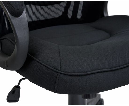 Офисное кресло для руководителей DOBRIN STEVEN BLACK, чёрный пластик, чёрная ткань, Вариант: чёрный пластик, чёрная ткань, изображение 9 | Интернет магазин мебели и декора LifeDekor