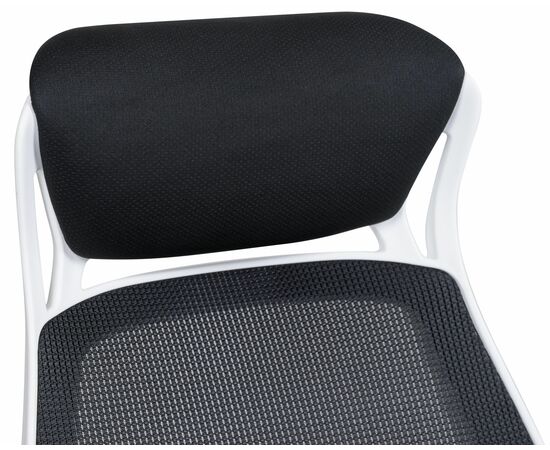 Офисное кресло для руководителей DOBRIN STEVEN WHITE, белый пластик, чёрная ткань, Вариант: белый пластик, чёрная ткань, изображение 11 | Интернет магазин мебели и декора LifeDekor
