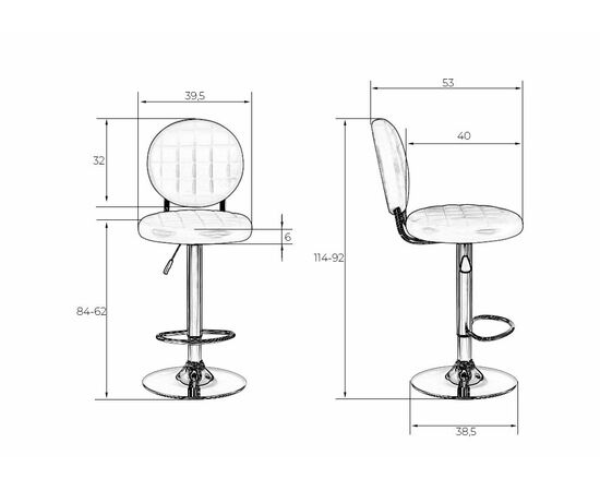 Стул барный DOBRIN MOLLY, кремовый, Вариант: кремовый, изображение 8 | Интернет магазин мебели и декора LifeDekor