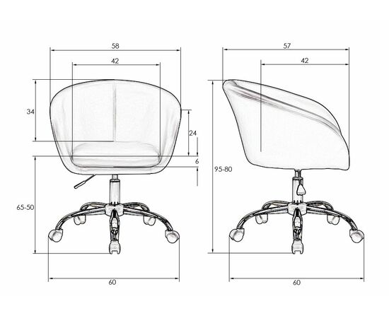 Офисное кресло для персонала DOBRIN BOBBY, белый, Вариант: белый, изображение 10 | Интернет магазин мебели и декора LifeDekor