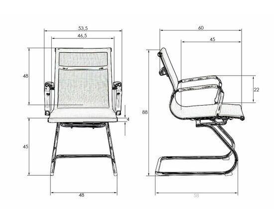 Офисное кресло для посетителей DOBRIN CODY MESH, чёрный, Вариант: чёрный, изображение 13 | Интернет магазин мебели и декора LifeDekor