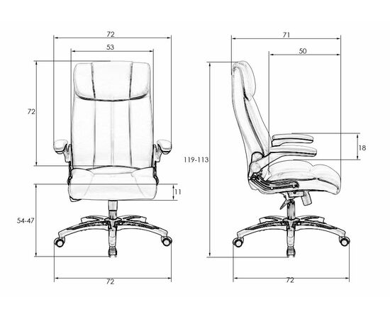 Офисное кресло для руководителей DOBRIN RONALD, чёрный, Вариант: чёрный, изображение 11 | Интернет магазин мебели и декора LifeDekor
