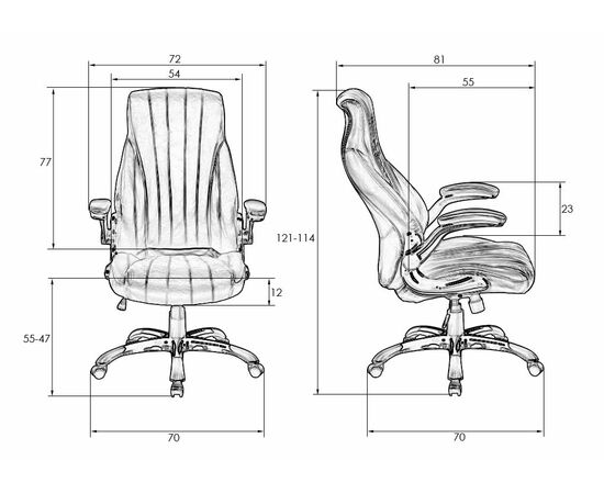 Офисное кресло для руководителей DOBRIN WARREN, чёрный, Вариант: чёрный, изображение 13 | Интернет магазин мебели и декора LifeDekor
