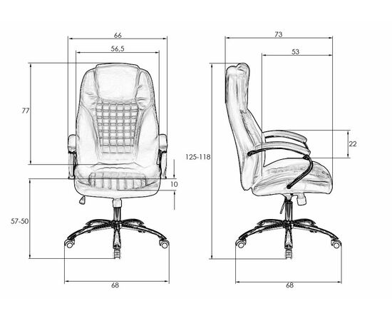 Офисное кресло для руководителей DOBRIN CHESTER, кремовый, Вариант: кремовый, изображение 11 | Интернет магазин мебели и декора LifeDekor