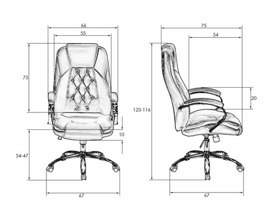 Офисное кресло для руководителей DOBRIN MILLARD, чёрный, Вариант: чёрный, изображение 13 | Интернет магазин мебели и декора LifeDekor