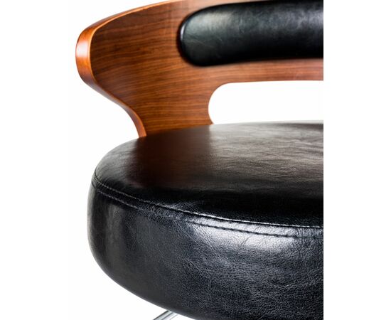 Стул барный DOBRIN FRED, коричневое дерево, чёрный, Вариант: коричневое дерево, чёрный, изображение 8 | Интернет магазин мебели и декора LifeDekor