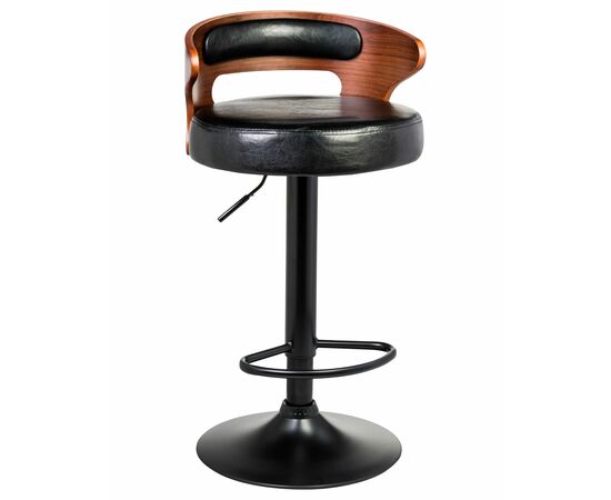 Стул барный DOBRIN FRED BLACK, коричневое дерево, чёрный, Вариант: коричневое дерево, чёрный | Интернет магазин мебели и декора LifeDekor