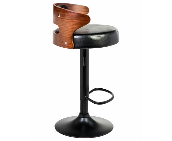 Стул барный DOBRIN FRED BLACK, коричневое дерево, чёрный, Вариант: коричневое дерево, чёрный, изображение 2 | Интернет магазин мебели и декора LifeDekor