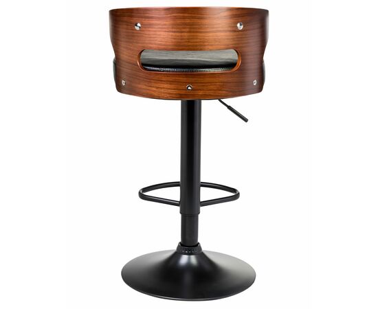 Стул барный DOBRIN FRED BLACK, коричневое дерево, чёрный, Вариант: коричневое дерево, чёрный, изображение 3 | Интернет магазин мебели и декора LifeDekor