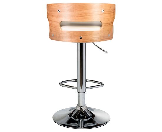 Стул барный DOBRIN FRED, натуральное дерево, кремовый, Вариант: натуральное дерево, кремовый, изображение 3 | Интернет магазин мебели и декора LifeDekor