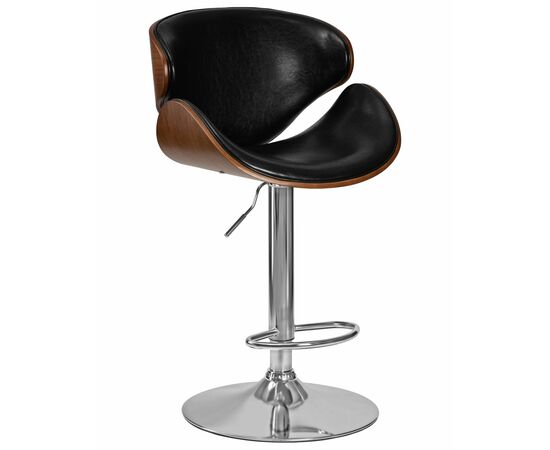 Стул барный DOBRIN KARTER, коричневое дерево, чёрный, Вариант: коричневое дерево, чёрный | Интернет магазин мебели и декора LifeDekor