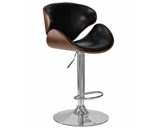 Стул барный DOBRIN KARTER, коричневое дерево, чёрный, Вариант: коричневое дерево, чёрный, изображение 2 | Интернет магазин мебели и декора LifeDekor