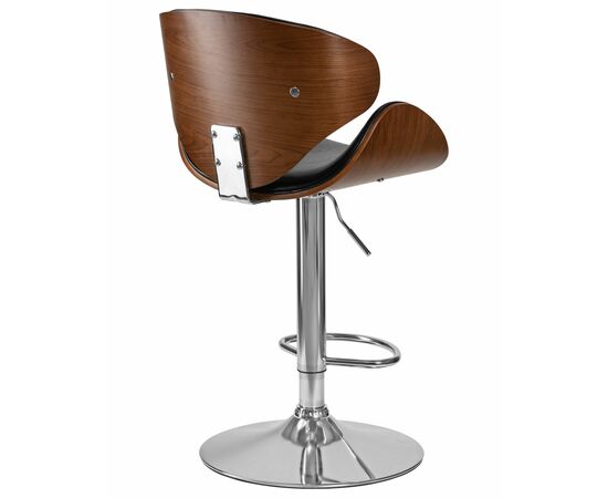 Стул барный DOBRIN KARTER, коричневое дерево, чёрный, Вариант: коричневое дерево, чёрный, изображение 4 | Интернет магазин мебели и декора LifeDekor