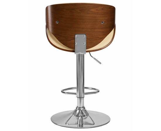 Стул барный DOBRIN KARTER, коричневое дерево, кремовый, Вариант: коричневое дерево, кремовый, изображение 5 | Интернет магазин мебели и декора LifeDekor