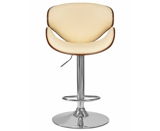 Стул барный DOBRIN KARTER, коричневое дерево, кремовый, Вариант: коричневое дерево, кремовый, изображение 6 | Интернет магазин мебели и декора LifeDekor