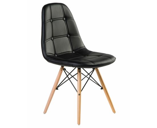 Стул обеденный DOBRIN BENNET, ножки светлый бук, чёрный, Вариант: ножки светлый бук, чёрный, изображение 2 | Интернет магазин мебели и декора LifeDekor