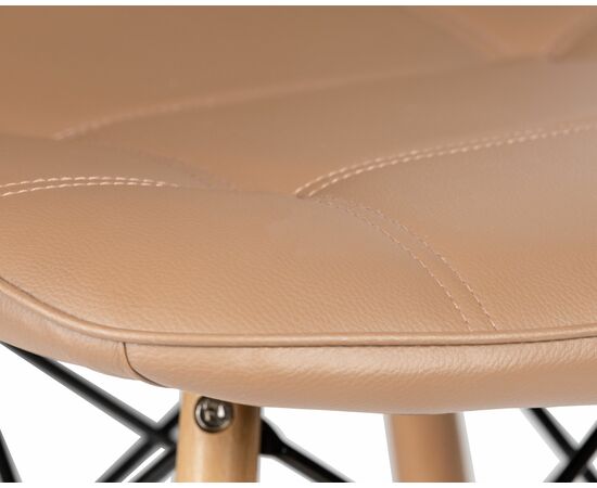 Стул обеденный DOBRIN BENNET, ножки светлый бук, коричневый, Вариант: ножки светлый бук, коричневый, изображение 7 | Интернет магазин мебели и декора LifeDekor