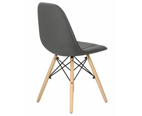 Стул обеденный DOBRIN BENNET, ножки светлый бук, серый, Вариант: ножки светлый бук, серый, изображение 4 | Интернет магазин мебели и декора LifeDekor