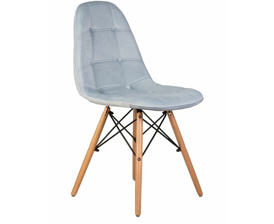 Стул обеденный DOBRIN BENNET, ножки светлый бук, пудрово-голубой велюр (HLR-15), Вариант: ножки светлый бук, пудрово-голубой велюр (HLR-15), изображение 2 | Интернет магазин мебели и декора LifeDekor