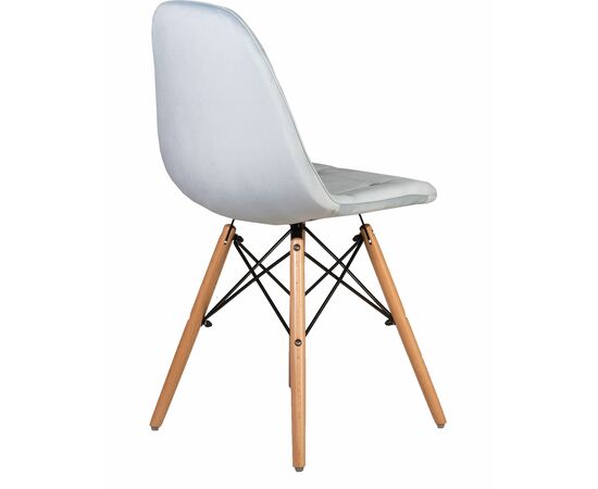 Стул обеденный DOBRIN BENNET, ножки светлый бук, пудрово-голубой велюр (HLR-15), Вариант: ножки светлый бук, пудрово-голубой велюр (HLR-15), изображение 4 | Интернет магазин мебели и декора LifeDekor