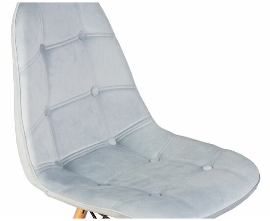 Стул обеденный DOBRIN BENNET, ножки светлый бук, пудрово-голубой велюр (HLR-15), Вариант: ножки светлый бук, пудрово-голубой велюр (HLR-15), изображение 7 | Интернет магазин мебели и декора LifeDekor