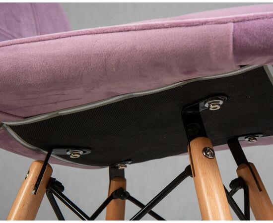 Стул обеденный DOBRIN BENNET, ножки светлый бук, пудрово-сиреневый велюр (HLR-27), Вариант: ножки светлый бук, пудрово-сиреневый велюр (HLR-27), изображение 9 | Интернет магазин мебели и декора LifeDekor