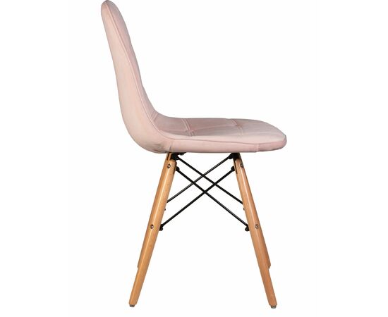 Стул обеденный DOBRIN BENNET, ножки светлый бук, пудрово-розовый велюр (HLR-39), Вариант: ножки светлый бук, пудрово-розовый велюр (HLR-39), изображение 3 | Интернет магазин мебели и декора LifeDekor