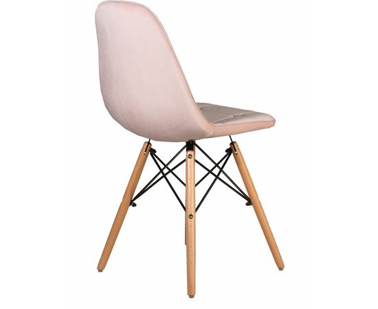 Стул обеденный DOBRIN BENNET, ножки светлый бук, пудрово-розовый велюр (HLR-39), Вариант: ножки светлый бук, пудрово-розовый велюр (HLR-39), изображение 4 | Интернет магазин мебели и декора LifeDekor