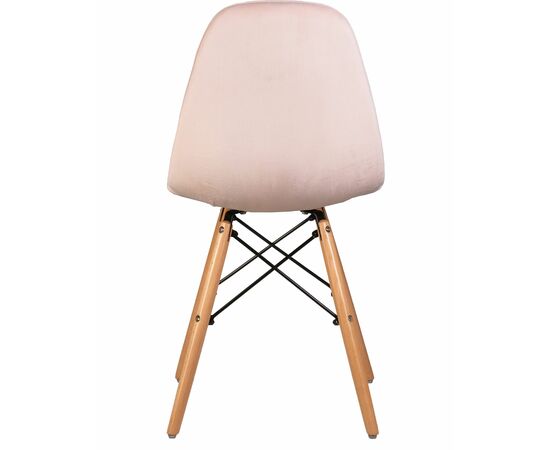 Стул обеденный DOBRIN BENNET, ножки светлый бук, пудрово-розовый велюр (HLR-39), Вариант: ножки светлый бук, пудрово-розовый велюр (HLR-39), изображение 5 | Интернет магазин мебели и декора LifeDekor