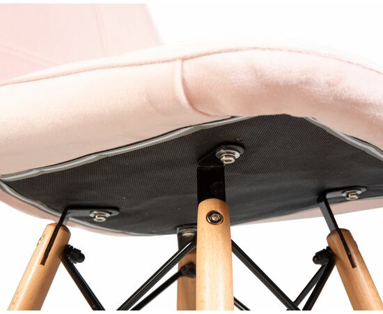 Стул обеденный DOBRIN BENNET, ножки светлый бук, пудрово-розовый велюр (HLR-39), Вариант: ножки светлый бук, пудрово-розовый велюр (HLR-39), изображение 9 | Интернет магазин мебели и декора LifeDekor