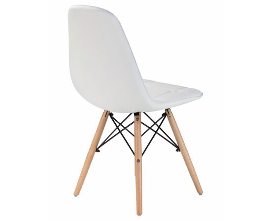 Стул обеденный DOBRIN BENNET, ножки светлый бук, белый, Вариант: ножки светлый бук, белый, изображение 4 | Интернет магазин мебели и декора LifeDekor