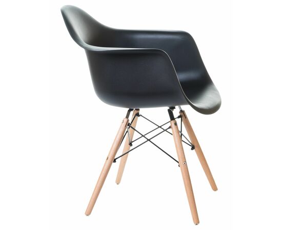 Стул обеденный DOBRIN DAW, ножки светлый бук, цвет сиденья чёрный, Вариант: ножки светлый бук, цвет сиденья чёрный, изображение 3 | Интернет магазин мебели и декора LifeDekor