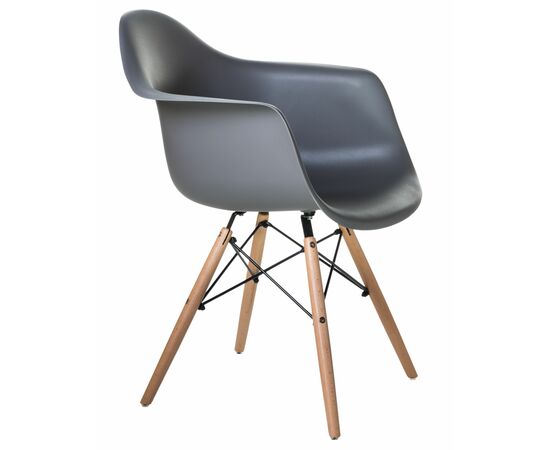 Стул обеденный DOBRIN DAW, ножки светлый бук, цвет сиденья тёмно-серый (GR-04), Вариант: ножки светлый бук, цвет сиденья тёмно-серый (GR-04), изображение 2 | Интернет магазин мебели и декора LifeDekor