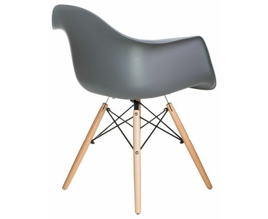 Стул обеденный DOBRIN DAW, ножки светлый бук, цвет сиденья тёмно-серый (GR-04), Вариант: ножки светлый бук, цвет сиденья тёмно-серый (GR-04), изображение 3 | Интернет магазин мебели и декора LifeDekor