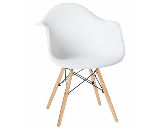 Стул обеденный DOBRIN DAW, ножки светлый бук, цвет сиденья белый, Вариант: ножки светлый бук, цвет сиденья белый | Интернет магазин мебели и декора LifeDekor