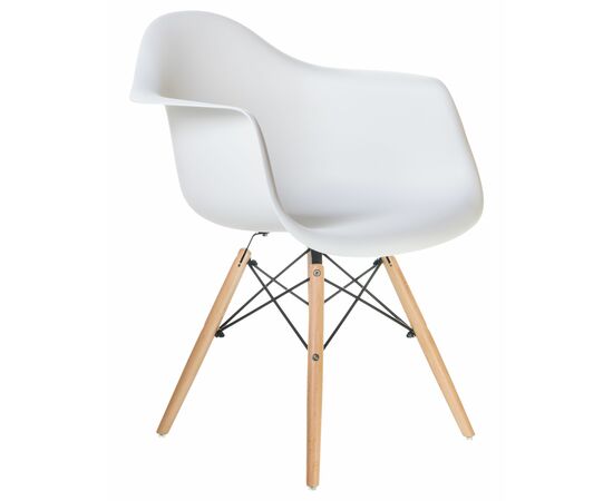 Стул обеденный DOBRIN DAW, ножки светлый бук, цвет сиденья белый, Вариант: ножки светлый бук, цвет сиденья белый, изображение 2 | Интернет магазин мебели и декора LifeDekor