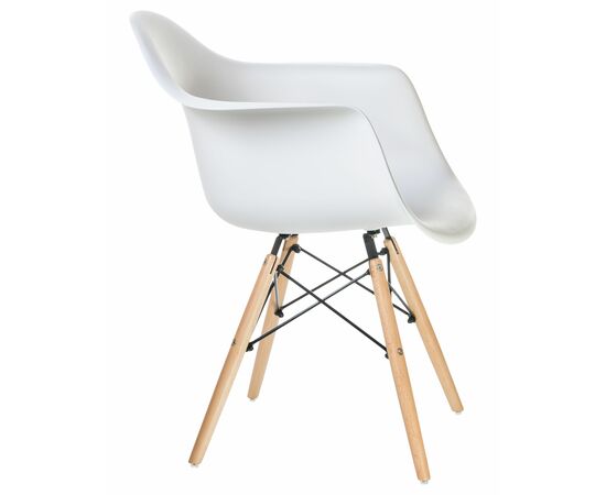 Стул обеденный DOBRIN DAW, ножки светлый бук, цвет сиденья белый, Вариант: ножки светлый бук, цвет сиденья белый, изображение 3 | Интернет магазин мебели и декора LifeDekor