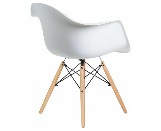 Стул обеденный DOBRIN DAW, ножки светлый бук, цвет сиденья белый, Вариант: ножки светлый бук, цвет сиденья белый, изображение 4 | Интернет магазин мебели и декора LifeDekor