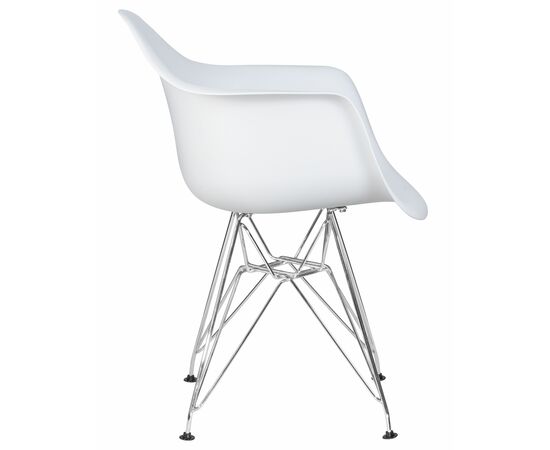 Стул обеденный DOBRIN DAW CHROME, ножки хром, цвет сиденья белый, Вариант: ножки хром, цвет сиденья белый, изображение 3 | Интернет магазин мебели и декора LifeDekor