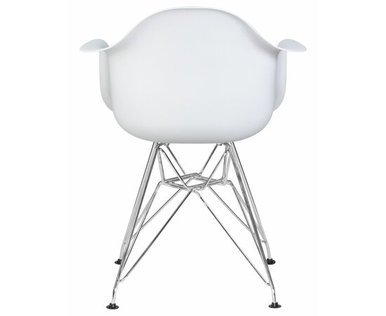 Стул обеденный DOBRIN DAW CHROME, ножки хром, цвет сиденья белый, Вариант: ножки хром, цвет сиденья белый, изображение 5 | Интернет магазин мебели и декора LifeDekor