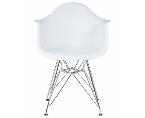 Стул обеденный DOBRIN DAW CHROME, ножки хром, цвет сиденья белый, Вариант: ножки хром, цвет сиденья белый, изображение 6 | Интернет магазин мебели и декора LifeDekor