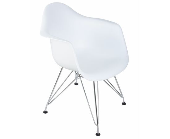 Стул обеденный DOBRIN DAW CHROME, ножки хром, цвет сиденья белый, Вариант: ножки хром, цвет сиденья белый, изображение 7 | Интернет магазин мебели и декора LifeDekor