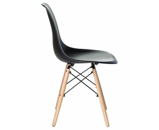 Стул обеденный LMZL-PP623, ножки светлый бук, цвет сиденья чёрный, Вариант: ножки светлый бук, цвет сиденья чёрный, изображение 3 | Интернет магазин мебели и декора LifeDekor