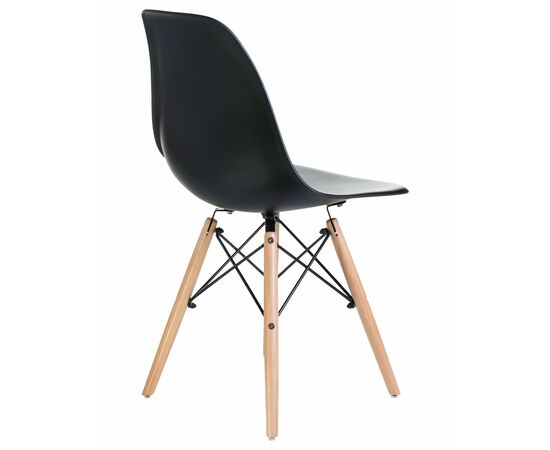 Стул обеденный LMZL-PP623, ножки светлый бук, цвет сиденья чёрный, Вариант: ножки светлый бук, цвет сиденья чёрный, изображение 4 | Интернет магазин мебели и декора LifeDekor