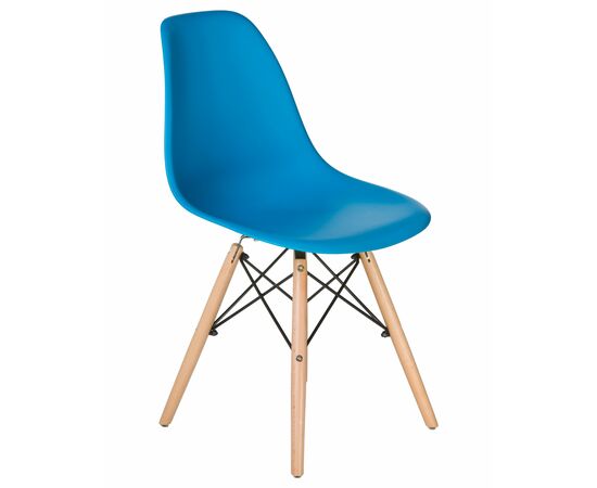 Стул обеденный LMZL-PP623, ножки светлый бук, цвет сиденья голубой, Вариант: ножки светлый бук, цвет сиденья голубой, изображение 2 | Интернет магазин мебели и декора LifeDekor