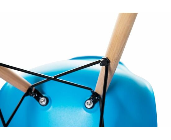 Стул обеденный LMZL-PP623, ножки светлый бук, цвет сиденья голубой, Вариант: ножки светлый бук, цвет сиденья голубой, изображение 7 | Интернет магазин мебели и декора LifeDekor